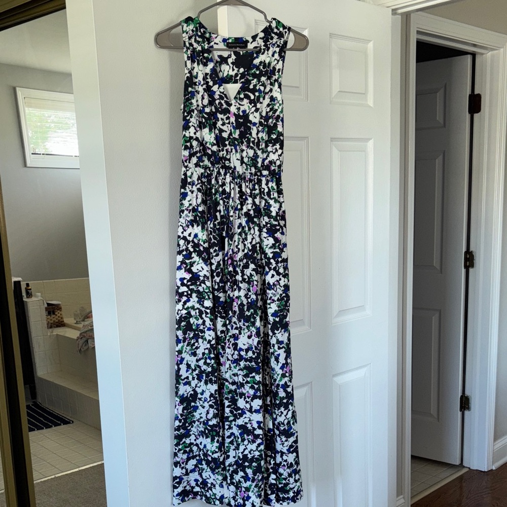 Banana Republic Black and White Maxi Dress